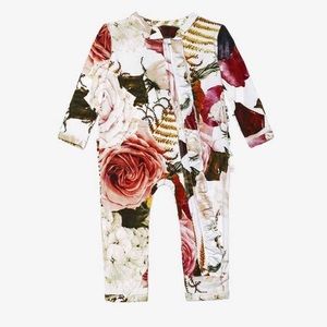 Posh Peanut Black Rose Romper